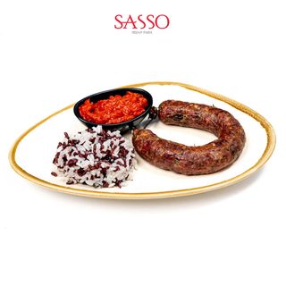 Телешка наденица с гарнитура мачкан картоф (450г)