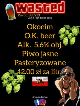 Okocim O.K. jasne z PL 5,6% 1l