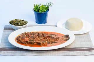 Whole Tilapia Fish Wet Fry with Ugali