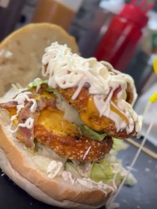 N 9 doppio hamburger pollo cornflakes