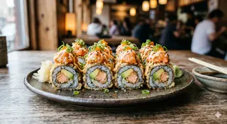 Crispy Sake Roll (8 Pzs.)