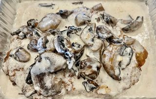 Шницел със сметана и гъби