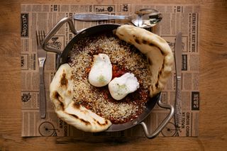Saksuka with Backed  chickpeas *