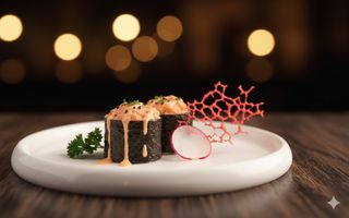 57. 4 Pezzi gunkan spicy sake