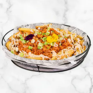 Tofu cheese fries