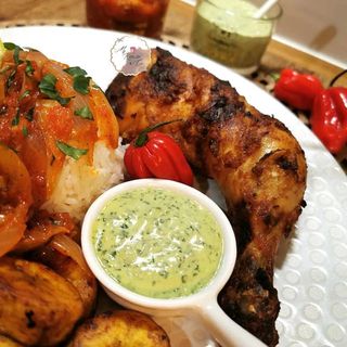 Poulet braisé con alloco