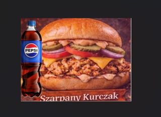 Burger szarpany kurczak + Pepsi 500ml