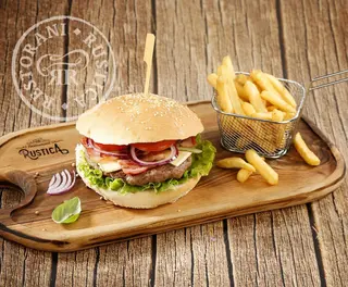Double trouble burger + pomfrit