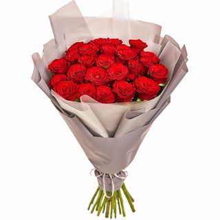 Букет з упаковкою"25 червоних троянд"