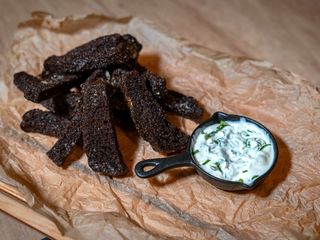 Часникові сухарі з чорного хліба (150г)