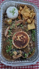 Entrecot a la Brasa al queso de Cabra