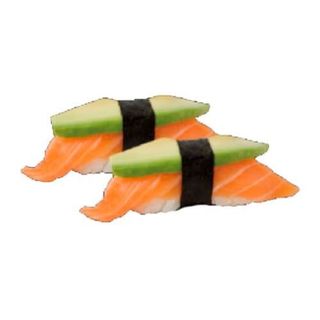 Nigiri de salmón con aguacate