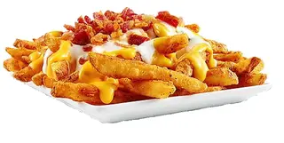 Sweet potato fries bacon e cheese