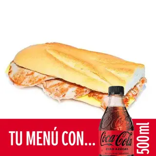 Bocata de Lomo + Coca-Cola (500 Ml.)