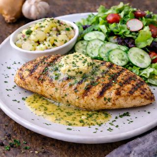 Grillowana pierś z kurczaka z masłem czosnkowym