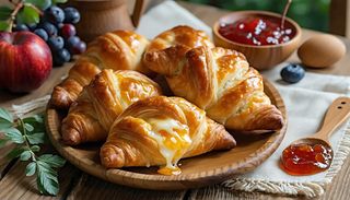 Възглавници с топено сирене и домашно сладко