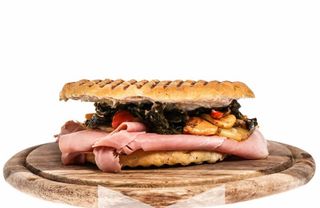 Schiacciatina con prosciutto cotto e fontina