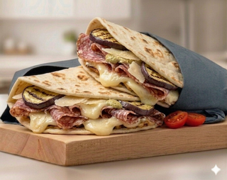 8. Zia ferrarese, Grana Padano, melanzane grigliate, crema di carciofi