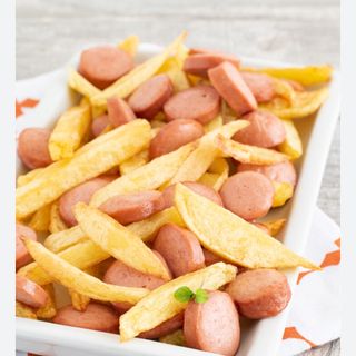 Patatine stick e wurstel