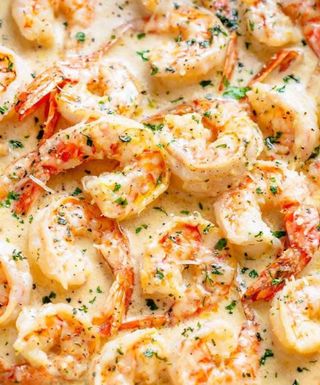 тигрові креветки у вершковому соусі ( 11шт )