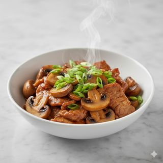 Cerdo Con Champiñones