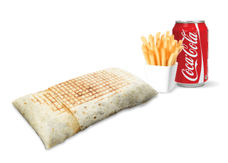 Tacos Poulet + Frites + Coca-Cola Original  33cl Canette