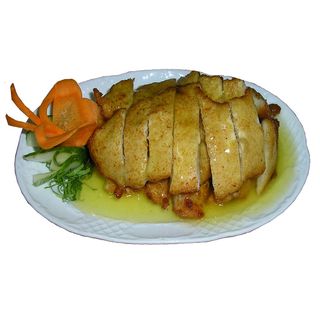 77. Pollo Frito Con Salsa De Limón