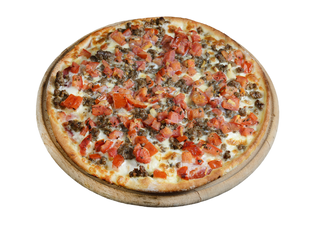 Pizza Callabresse Con Insallata Di Bruschetta Ø30cm