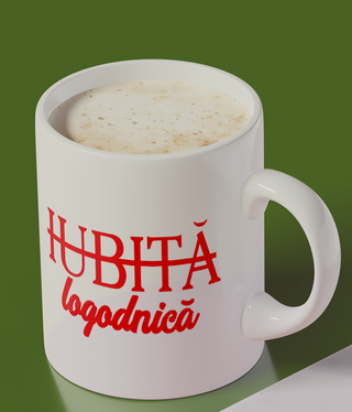 Cana personalizata cu mesaj  Iubita Logodita