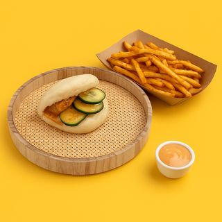 Веган Бао + Пържени картофи