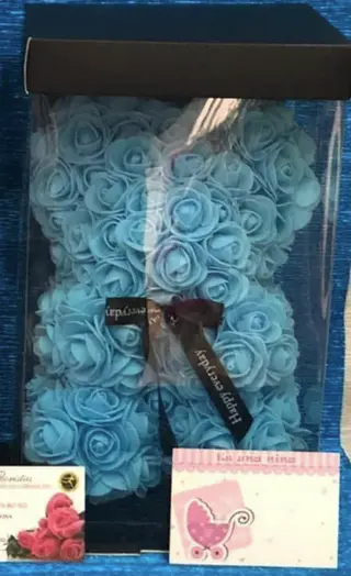 Oso de Flores Azul