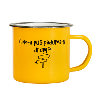 Cana HOINAR galbena, emailata, 330 ml