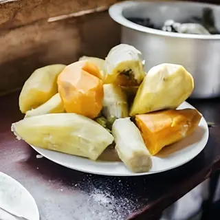 Boiled sweet potatoes