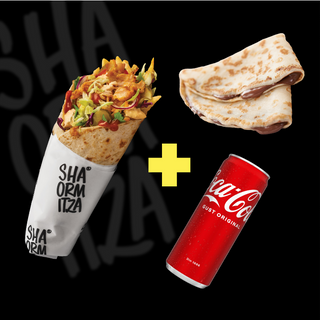 Shaormitza de pui + Clatite + Coca cola