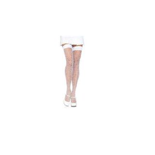 Leg avenue nylon fishnet stocking white o/s