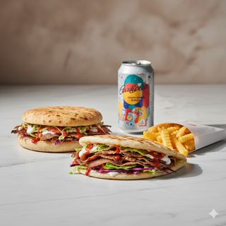 Menu panino o piadina media kebab