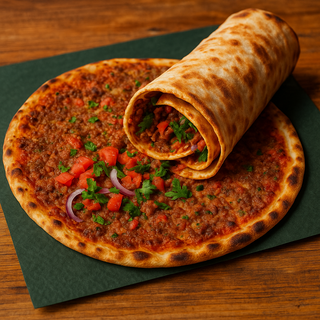 Lahmacun Sólo Carne enrollada 