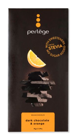 Perlége черен шоколад с портокал без захар (85г)