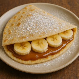 Crepe dulce de leche c/plátano