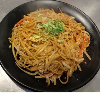 Tallarines con gambas 