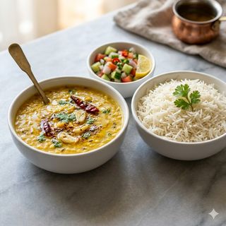 Tadka Dal Con Arroz
