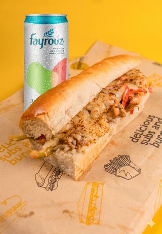 Chicken Cheesemelt 6-inch and a drink