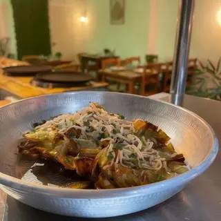 Flor de alcachofa con foie