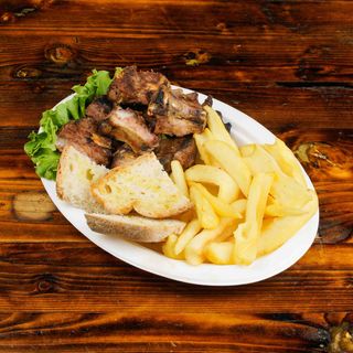 40 Cm costina di maiale con patate