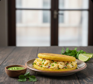 Arepa De Huevo Revuelto