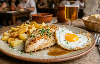 Plato Combinado De Pechuga De Pollo