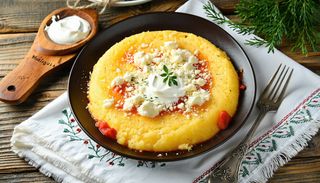 Mamaliguta cu branza si smantana