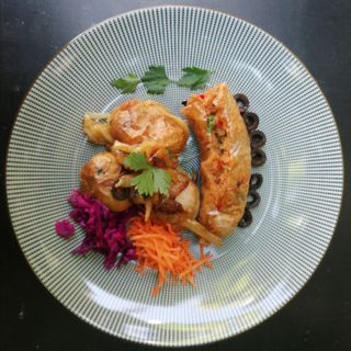 Alheira com Batata Assada a Murro