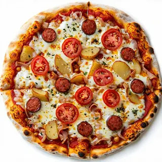 Patate e wurstel rossa  al piatto
