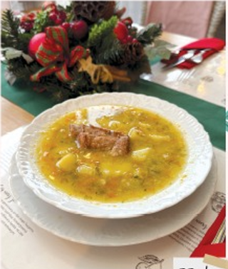 Krupnik z żeberkiem